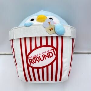 Takashoji Penguin Popcorn Bucket Plush Stuffed Animal NWT Round 1 Exclusive